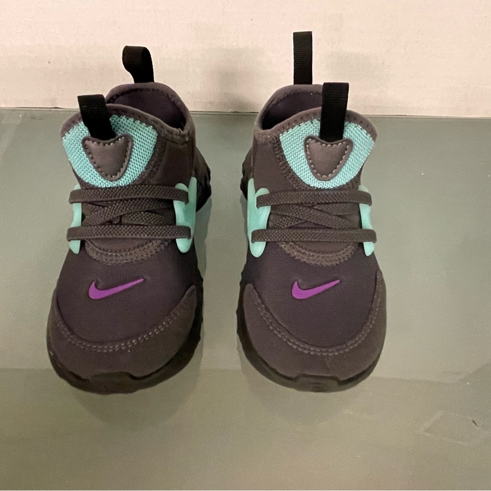 NIKE RT PRESTO TODDLER SNEAKERS TRIPLE GREY PURPLE TEAL BQ4004-001 SIZE 8C